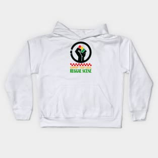 Support Your Local Reggae Scene Black Hand Kids Hoodie